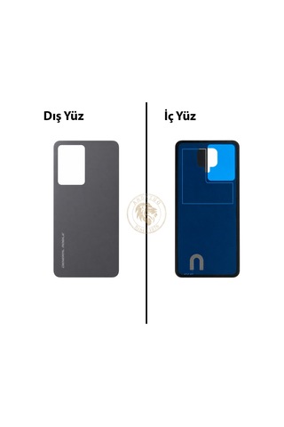 General Mobile 24 Pro Gri Arka Kapak Arka Cam Batarya Kapağı Lazer Kesim Kapak Pil Kapağı Back Cover Çok Renkli