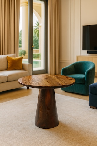 Nord Ahşap Orta Sehpa Ceviz Renk Mantar Sehpa Ceviz