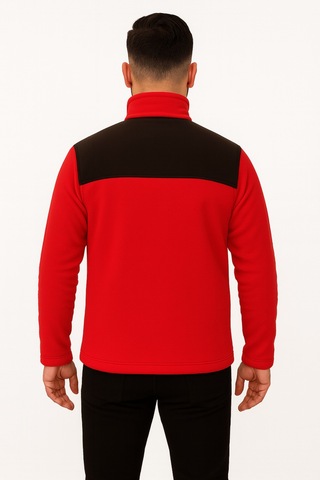 Mekaizen Softshell Polar İş Ceketi 10 Adet Erkek Kışlık, Termal, Özel Logo/isim Baskılı & Nakışlı Kırmızı