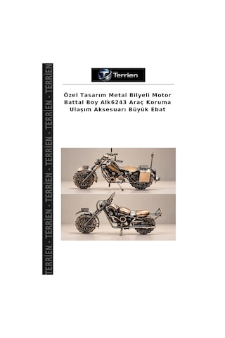 Özel Tasarım Metal Bilyeli Motor Battal Boy Alk6243 Araç Koruma Ulaşım Aksesuarı Büyük Ebat