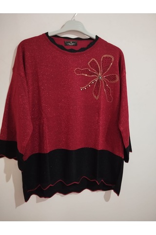 Anne Moda Ankara Üstün Kalite, Kaşmir-pamuk-viskoz Karışımlı Şık Kazak/bluz Kırmızı