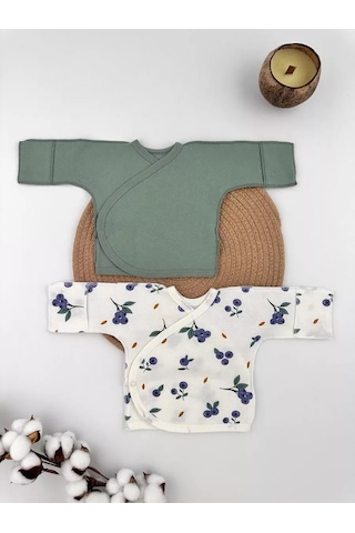 Svetik Yenidoğanlar İçin Tüy İle Astarlanmış Bodyler 2'li Set 186948375 Wasabi