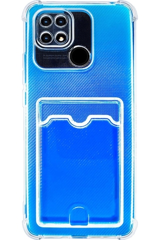 Xiaomi Redmi 9c Kapak Kamera Korumalı Kartlıklı Darbe Emici Özellikli Şeffaf Silikon Kılıf
