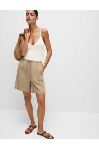 Marks & Spencer Jakarlı Plunge V‑Yaka Mayo T52001097S Krem