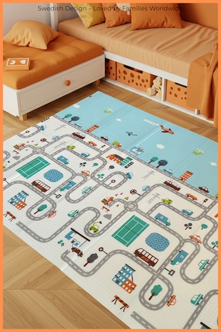 Safari Walk Çift Taraflı Katlanabilir Oyun Halısı Ve Matı Premium Seri Taşıma Çantalı-180x120