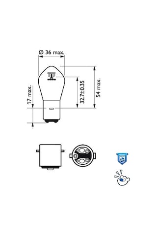 PHILIPS S2 35-35W MOTOSİKLET FAR AMPUL12728 C1