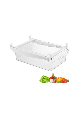 Skycity Buzdolabı İçin Şeffaf Pp Malzeme Çekmeli Çekmece - Yemek Depolama Ve Düzenleme Aleti, 30x16x8 Cm Şeffaf
