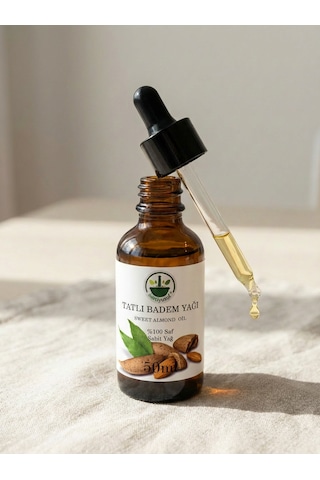 Soğuk Sıkım Tatlı Badem Yağı Sweet Almond Oil Prunus Amygdalus Dulcis Saf Doğal 50 Ml 50 ML