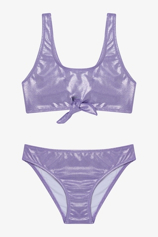 Penti Lila Kız Çocuk Shiny Halter Yaka Bikini Takımı