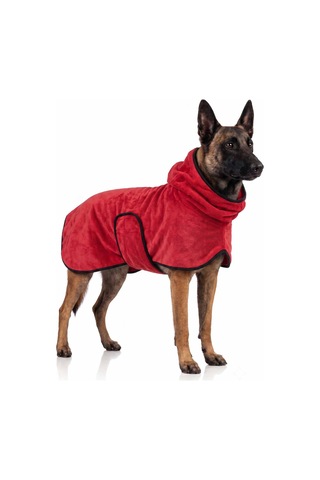 3'lü Köpek Kurulama Seti Bornoz-havlu-pati Eldiveni Süper Su Emici Yaz-kış Set Bordo