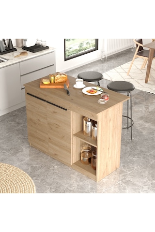 Robin Home Liva Ada Mutfak Yemek Masası Bar Masası 2 Kapaklı 120c