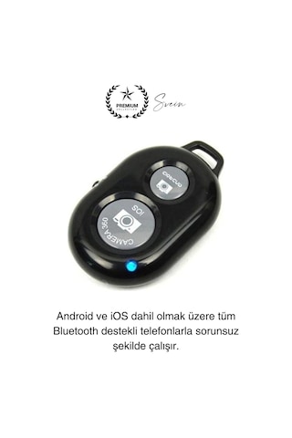 Bluetooth Kablosuz Uzaktan Kumanda İos Android Uyumlu Selfie Fotoğraf Video Çekme Remote Shutter Diğer