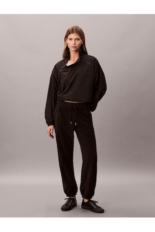 Mıxed Medıa Polar Fleece Jogger-11921 Siyah