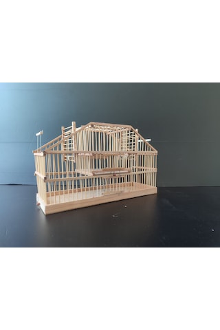 Çotanaklar Kafes Otomatik Kapanca Ahşap 2'li