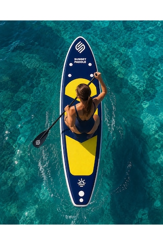 Crazy Fan Sarı Lacivert Şişme Sup Board / Paddle Board 320 Cm