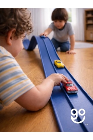 Go Track Mavi Renk Esnek Yarış-aksiyon Pisti 4.5 Mt - Flex Track Mavi