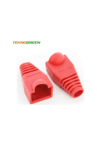 Teknogreen Tkj-45Pr Kırmızı Rj45 Kılıfı 100 Lü P