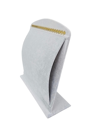 Bombeli Kolye Zincir & Kolye Standı 22 Metal Askılı Gri 26 X35 Cm Çok Renkli