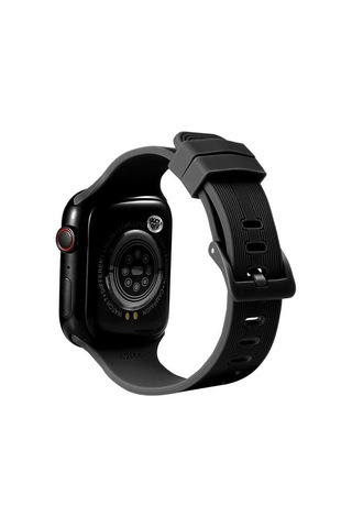 Ekılıf - Apple Uyumlu Watch 42mm - Kordon Silikon Kordon Krd-23 - Siyah