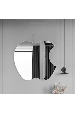 Apple Tasarım Kırılmayan Pleksi Duvar Aynası - 30x30 Cm Modern Dekoratif Ayna Belirtilmemiş