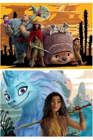 Educa 2x48 Parçalık İkili 4-6 Yaş Çocuk Puzzle - Raya Ve Son Ejderha The Last Dragon - Kız Çocuk 1 Adet
