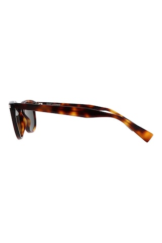 Saint Laurent Sl 797 003 53 Unisex Oval Kırçıllı Kahverngi Kemik Güneş Gözlüğü Kahverengi