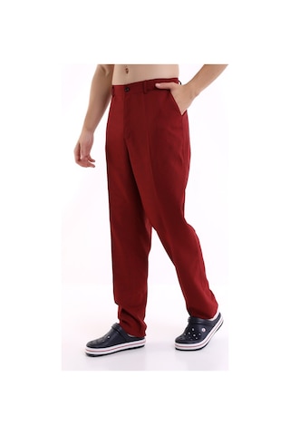 Aşçı Pantolon - 403 Kaz Ayağı Kırmızı-siyah-7068