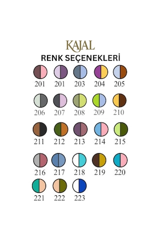 Kajal İkili Göz Farı Shimmer Duo Eyeshadow 222 Açık Bej Orman Yeşili