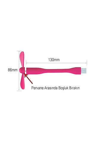 Powermaster Pm-20579 Taşınabilir Esnek Usb Mini Fan Vantilatör Powerbank Laptop Notebook Usb Uyumlu