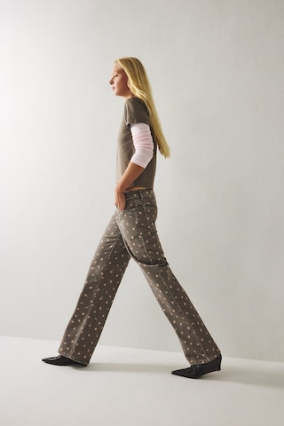 Defacto Çiçekli Straight Fit Normal Bel Düz Paça Gabardin Pantolon I9257ax26aubn298 Kahve-bn298