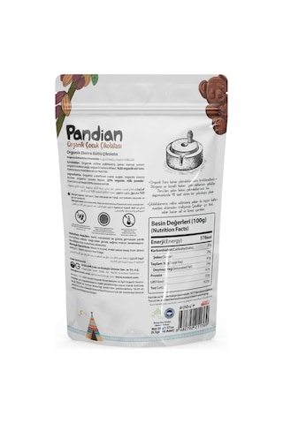 12'li Pandian Organik Çocuk Çikolatası 36 Gr