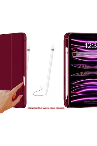 Apple Uyumlu iPad 11.nesil 11 İnç 2025 Kılıf Premium Kalem Bölmeli Uyku Modlu Kapaklı Smart Case Kapaklı Kılıf