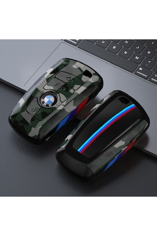 Bmw Uyumlu Anahtarlık Askeri Desen Şık Tasarım Kumanda Kabı Bmw Uyumlu Keychain