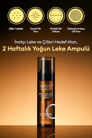 Missha Vita C Plus Correcting Concentrate Ampoule Leke Karşıtı Konsantre C Vitamini Serumu 15 G