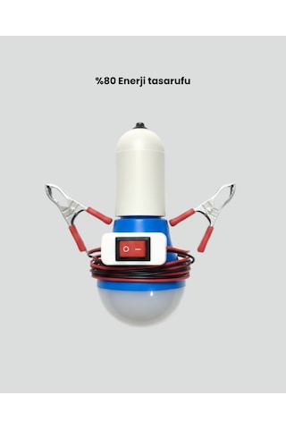 12v Led Ampul Timsah Kıskaçlı Taşınabilir Aydınlatma