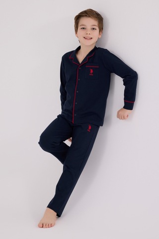 U.S. Polo Assn. Erkek Çocuk Lacivert Pijama Takımı Us2234-c-v1