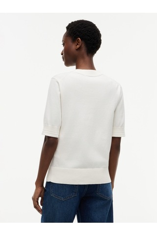 Tommy Hilfiger Cotton Jersey Fıne C-nk Ss Swt Kadın Sarı Kazak - Ww0ww49705