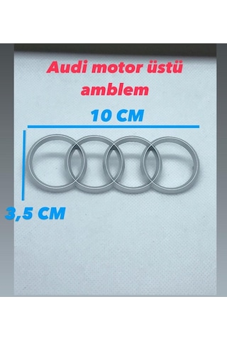 Audi Motor Üstü Amblemi 10cm X 3.5cm Audi Motor Üstü Amblemi 10cm X 3.5cm