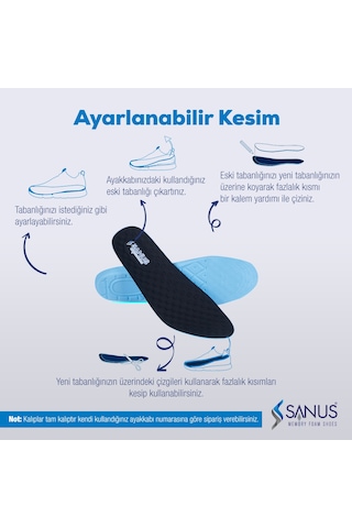 Sanus M900 Visco Memory Foam Anatomik Unisex Tabanlık
