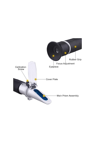 Taşınabilir Şeker Brix Refraktometre El Tipi Optik Süt Refratometro 0-32% Brix Suyu Test Cihazı Atc'de Dahili Kutu Yok