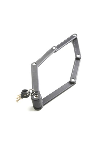 Tonyon Evrensel Anti-hidrolik Makas Bisiklet Kilidi Dört Bölümlü Katlanır Dağ Bisikleti Kilidi Siyah