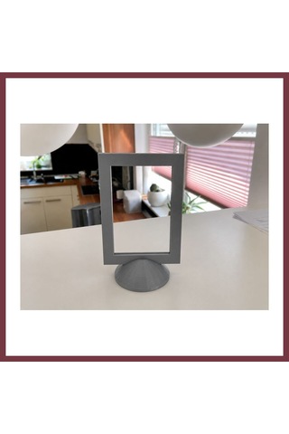 Storeşahin 3d Baskı Modern Fotoğraf Çerçevesi - Masaüstü Ve Raf Üstü Dekoratif Resimlik-gri Shn0720