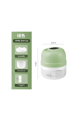Reedark Ev Elektrikli Mini Pestle 100ml Yeşil Yeni : Sarımsak, Et Ve Bebek Yemeği İçin Kablosuz Mutfak Blenderı Yeşil
