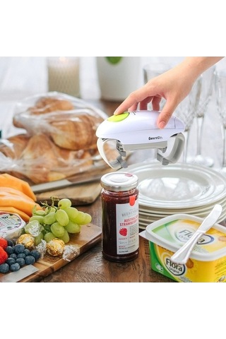 Ulzyvf Yeni Otomatik Mutfak Mühürlü Kavanozlar Açma Aleti, Güçlü Ve Dayanıklı Pratik Beyaz Aleti Diğer