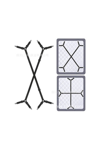 Hfambition Ev İçin Yüksek Kaliteli Çarpraz Çıtçıtlı, Ayarlanabilir, Esnek Perde Sabitleyici Kelepçesi - Siyah, 2 Adet Siyah