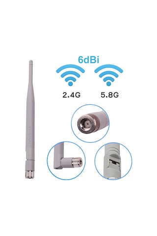 Tp-Link 6 dBi RP SMA Erkek Anten 2.4 - 5.8 gHz RF GSM Wi-Fi  Anten
