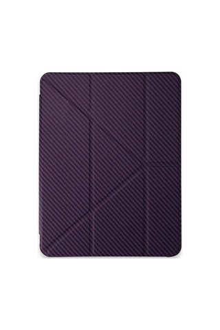 Apple iPad Uyumlu Pro 11 2024 Kılıf Color Karbon Tablet Kılıfı - Derin Mor Diğer