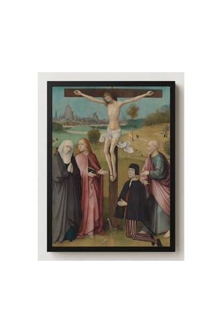 Rönesans Bosch Bağışçıyla Çarmıha Geriliş Çerçevesiz Poster 21x30 Cm A4 Tablo Rönesans Klasik Sanat