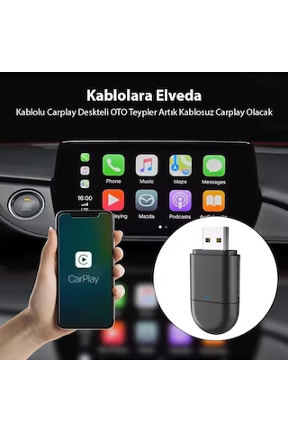 Ayt Powermaster Pm-27447 Kablosuz Araç Oto Carplay Android Auto Çevirici Dönüştürücü Adaptör İki Girişli Usb Type-c 15"