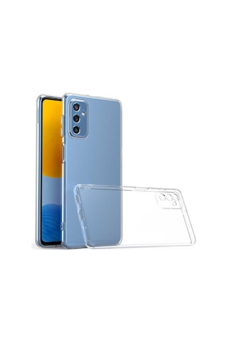 Samsung Galaxy Uyumlu M52 Kamera Korumalı Süper Şeffaf Silikon Kapak